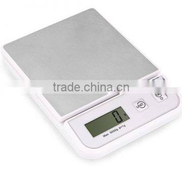 hotsell household digital kitchen scale stainless steel platform 5kg food scale electronic food weighing 1g