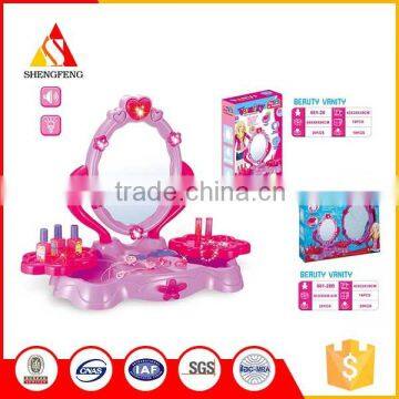 Girls Music Dresser Beauty Mirror Beauty Toy Set