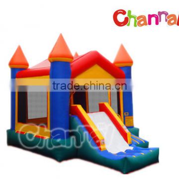 Kids V-Roof Front Inflatable Slide Castle Combo