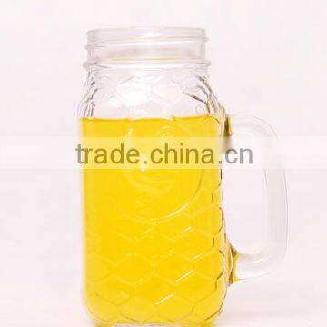 700ml Glass Mason Jar With Handle and Metal Lid photo-3