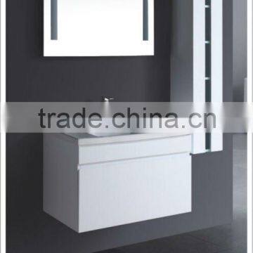 White Wall-mounted wood bathroom cabinet bath vanity