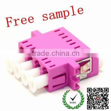 Pink LC Special Quad One-piece Fiber Optic Adapter