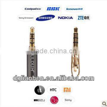 ULDUM Brand 3.5mm stereo plug jack metal adapter for earphone