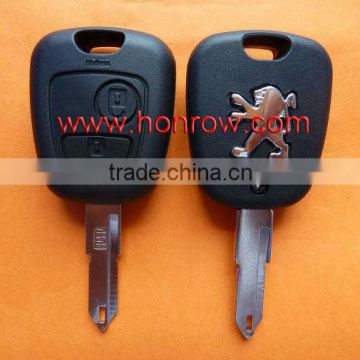 High Quality 433MHZ Peugeot 2 button remote key with 206 blade ID46 Chip,Peugeot keys