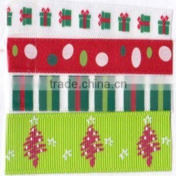 pattern printed grosgrain ribbon