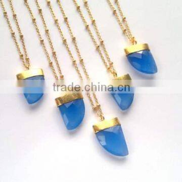 Blue Topaz Pendant Handmade Necklace Statement Necklace Blue Topaz Necklace