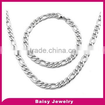 top selling stainless steel necklace and bracelet for men