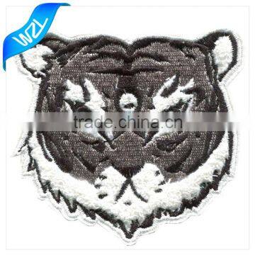 Cheap Embroidered Chenille 3D Feature Tiger Clothing Patch