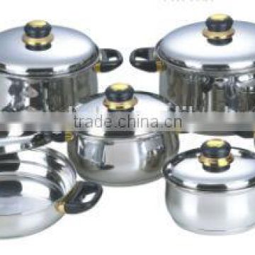 12pcs Happy Baron stainless steel cookware sets