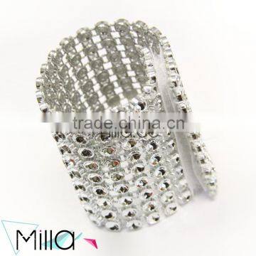 Napkin Rings Silver Bling Rhinestone Diamond Crystal Elegant Wedding Party Napkin Ring                        
                                                Quality Choice