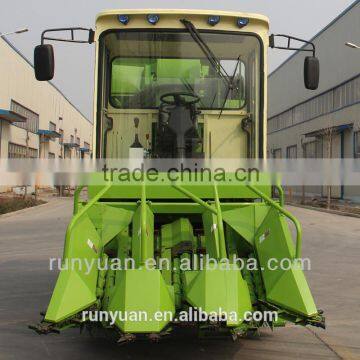 3 cutting rows corn cob combine harvester