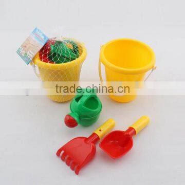 Summer funny beach sand molds kids toys bucket (4PCS)