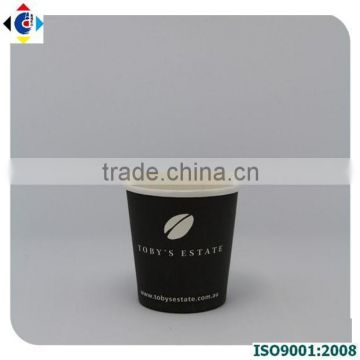 2015 high quality 4oz logo printed disposable single wall coffee cups