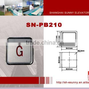 2014 latest design high quality stainless steel surface elevator component/elevator push button/PB-210