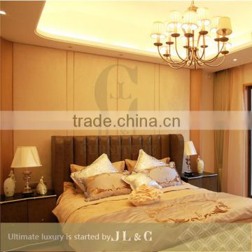 Customized JJB Bedroom Furniture With Leather Headboard from JLC Luxury Home Furniture