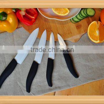 New 3"+4"+5"+6" Ceramic Kitchen Cutlery set with sharp blade and soft touch handle packed in gift window box