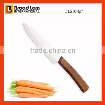 Classical Wood Material Handle 5 inch Ceramic Slicing knife