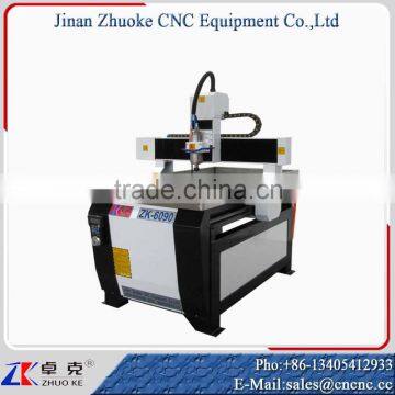 China Good Reputation Metal CNC Router Machine ZK-6090 600*900MM With Hybird Servo Motor 2.2KW Water Cooling Spindle