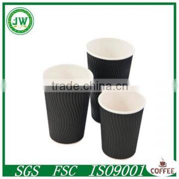 black/blue/red /brown paper coffee cup ripple coffee cups disposable coffee mugs