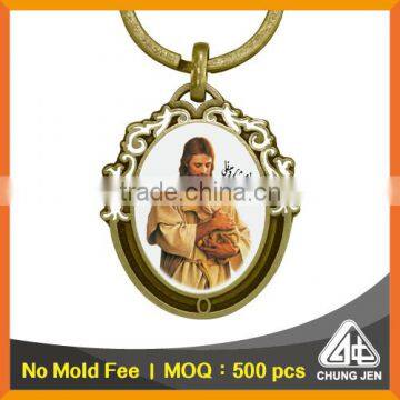 Best selling Europe christian jesus religious printing antique oem key holder