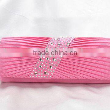 2014 cute hot pink party satin bag
