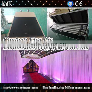 Wedding party telescopic pole brush pipe and drape used pipe and drape for event backdrop