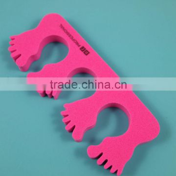 FZQ-002 eva pink color foot shape toe nail buffer toe separator