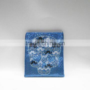 New Arrival Skull Pattern Aluminum Mesh Clutch Bag