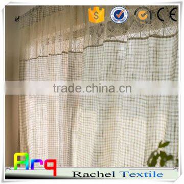 white and brown waffel pattern design Polyester cotton 230gsm t/c fabric for Curtain livingroom window