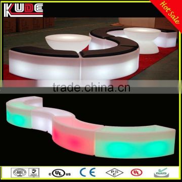 Pub and Bar Furniture LED Circle Bar Stool/LED Bench With Cushion