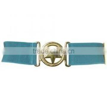 Blue Elasticated Cinch Belt