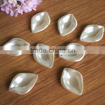 fancy decorative leaf shaped ABS plastic pearl for jewelry accessories                        
                                                Quality Choice