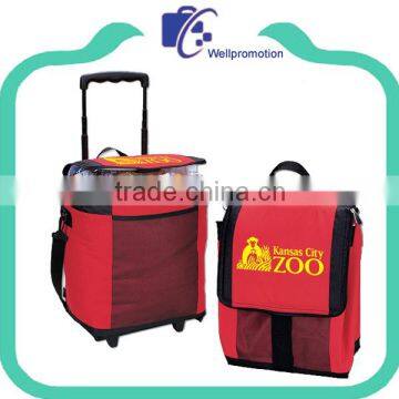 Food warming bag, Large trolley food cooler bag on wheels