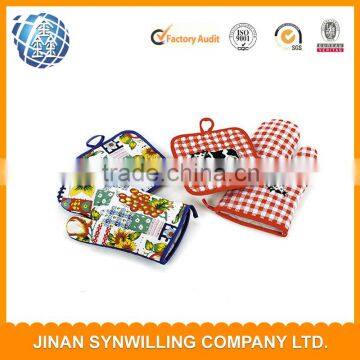 oven mitts bakeware mat gloves slip resistant cotton microwave kitchen tool high quality