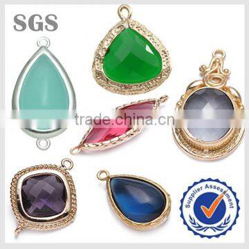 Wholesale Various Shape New Design Gold American Style Copper Bezel Connector Gemstone Accessories