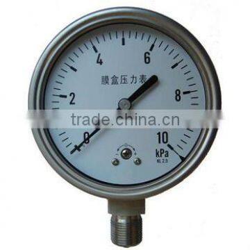 diaphragm SS pressure gauge