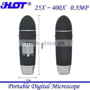 25 ~ 400 Portable Digital Microscope With 8LED