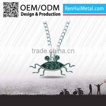 RENHUI metal Cheap custom silver necklace