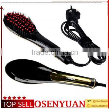 CE FCC ROHS 2016Lately design electric NASV ceramic coating Hair Straightener Comb with LCD Display Electric Straightening Irons