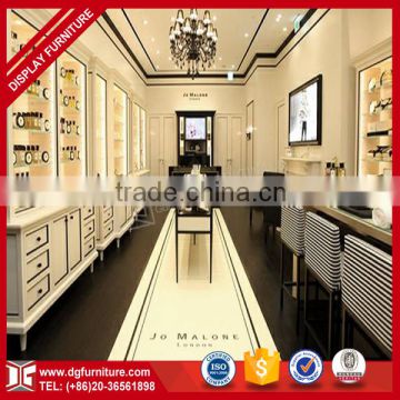 Special customized wood cosmetic shop counter table design