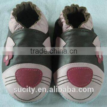 Wholesale Lovely Soft Sole Baby Leather Shoes Baby Leather Moccasins