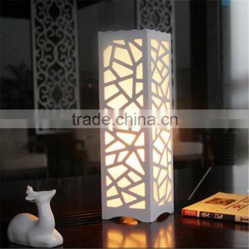 Timer LED light wood floor lamp , Cutout wood decorative floor lamp