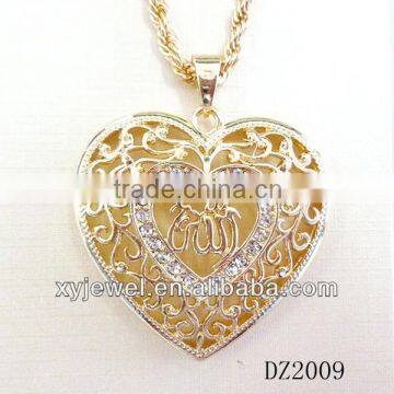 Wholesale heart murano glass pendant costume jewelry christmas ornament