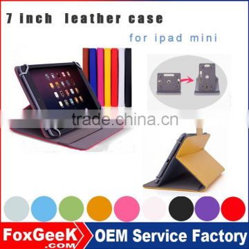 Factory Wholesale High Quality Leather Case for iPad Mini ,yellow ,pink red multi color case for ipad mini 2 /for mini 3