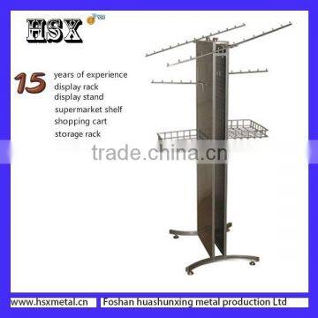 Manufacture Fashion design floor standing metal hanging swimwear clothes display racks for swim shop HSX-186