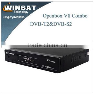 HOT tv box V8 combo DVB-S2 and DVB-T2 set top box support free iptv.cccam,newcam.bisskey,available for UK,italy,USA