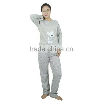 Kevince women interlock pyjamas knitting clothing pajama 1000pcs up OEM factory directly