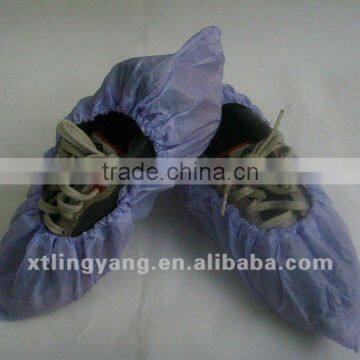 PURPLE disposable PE/CPE film shoe cover