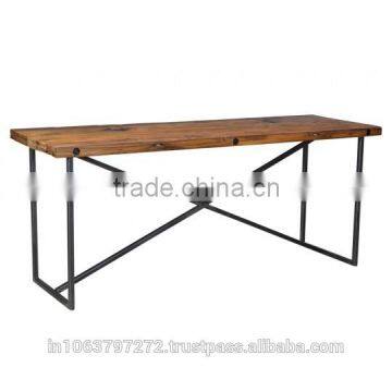 Railwood Console with Black Frame and Reclaimed Wood