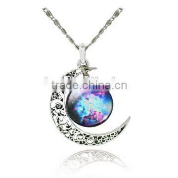 fashion alloy moon time jewlery 2015 necklace